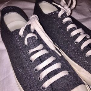 Converse Grey Felt Sneakers